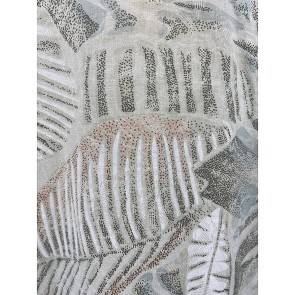 A Paquette California Green Tropical Print Button Front Shirt Medium M - Picture 6 of 8